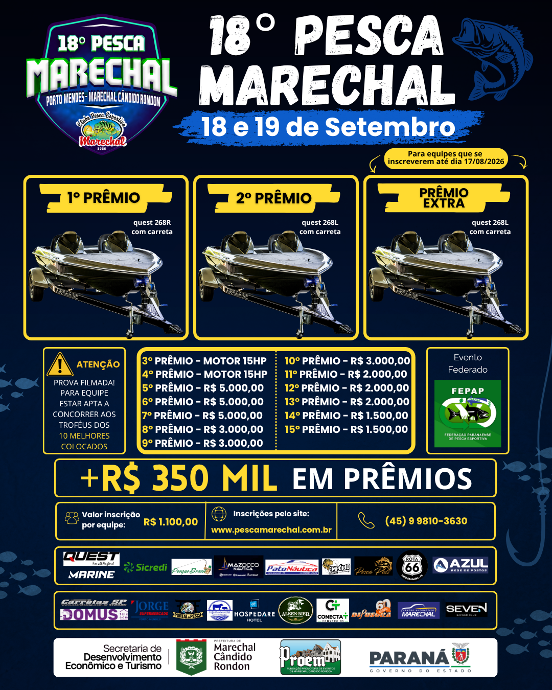 Inscrições – 18º Pesca Marechal 2026