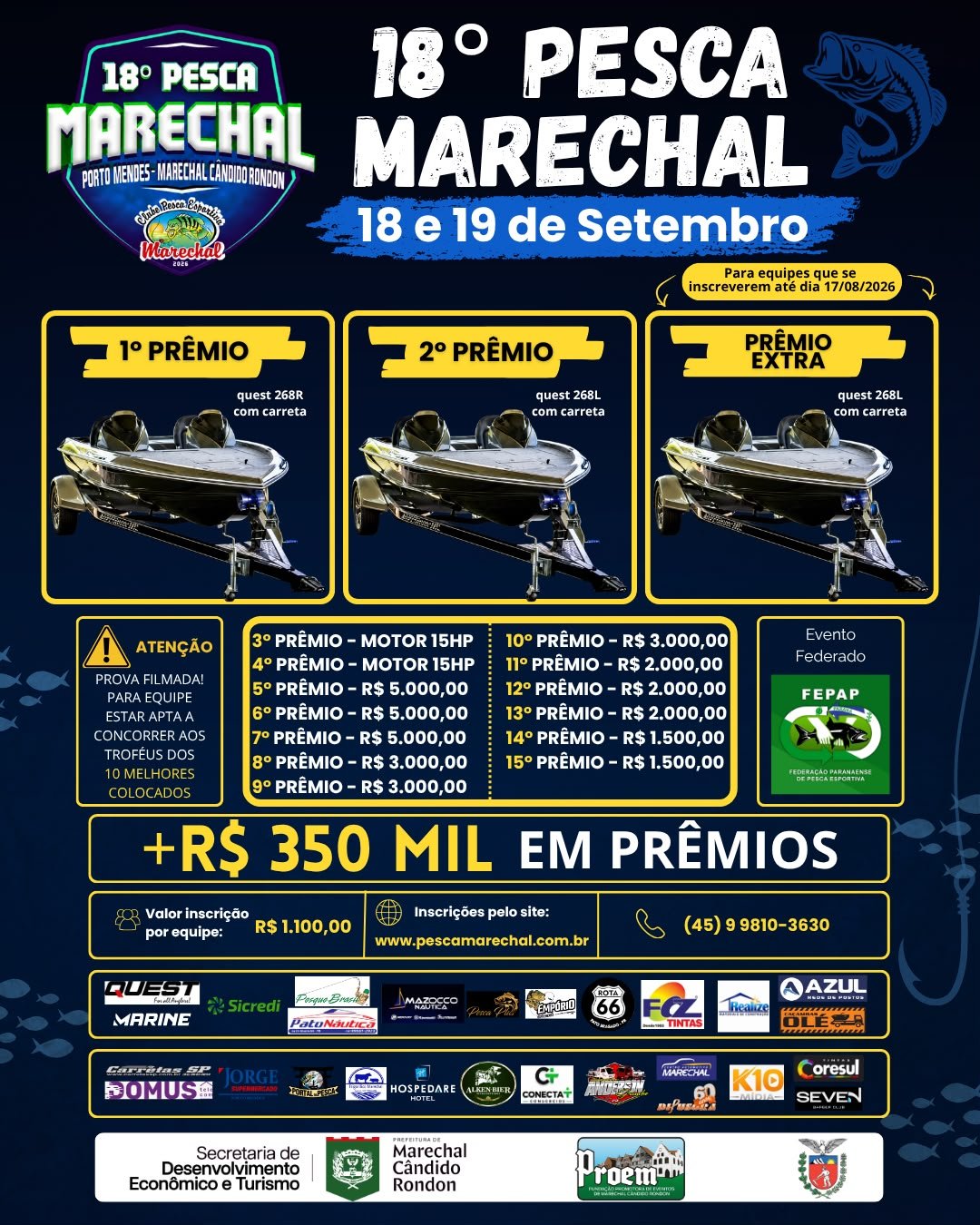 Inscrições – 18º Pesca Marechal 2026