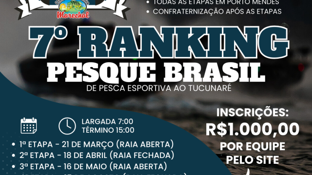 Inscrições – 7º Ranking Pesque Brasil